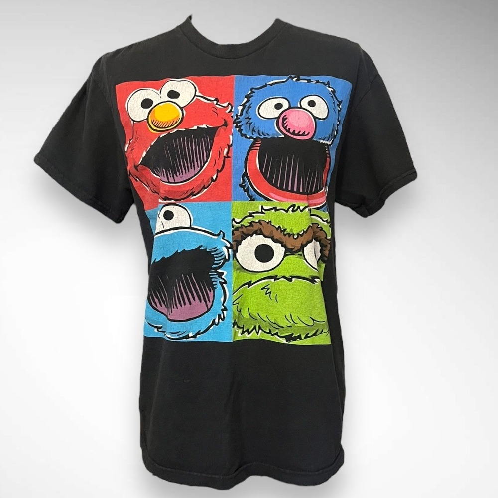 123‎ SESAME STREET Black Short Sleeve Graphic T-Shirt